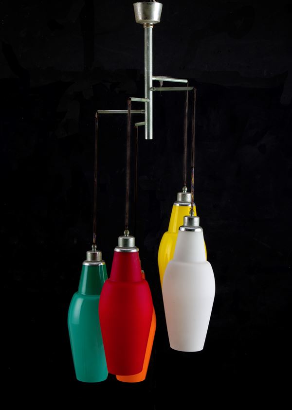 Colored chandelier