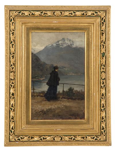 Dipinto "donna al Lago"