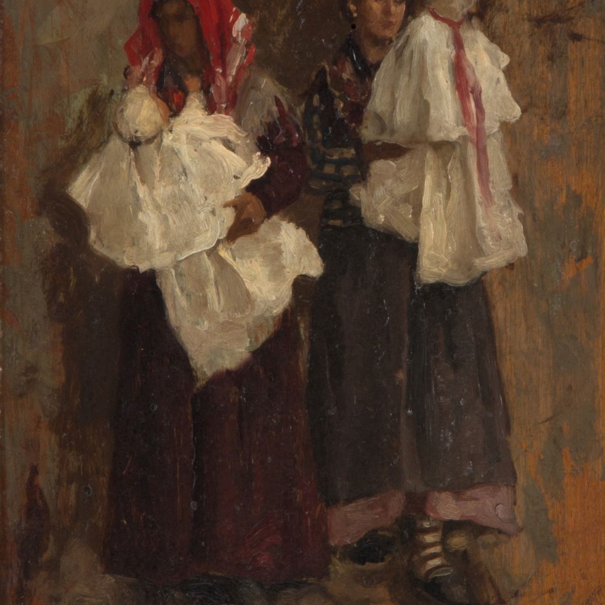Eugenio Spreafico - Dipinto "donne con Bambini"