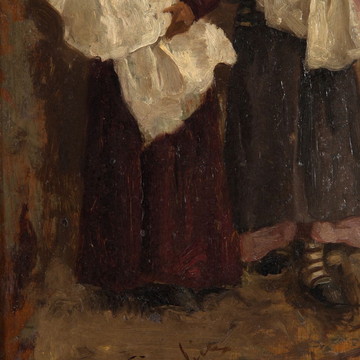 Eugenio Spreafico - Dipinto "donne con Bambini"