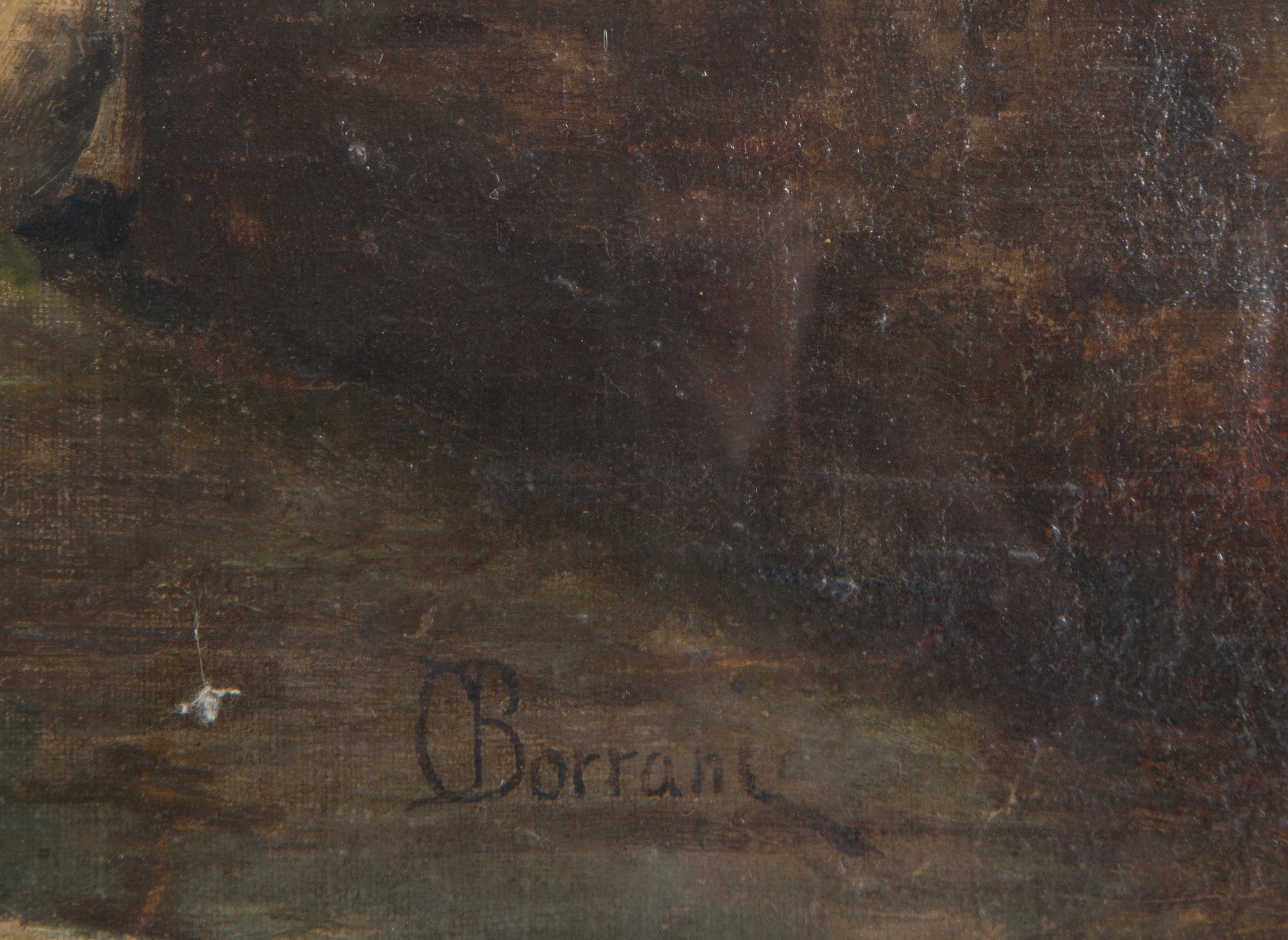 Odoardo Borrani - Dipinto "cucitrici in Cortile"