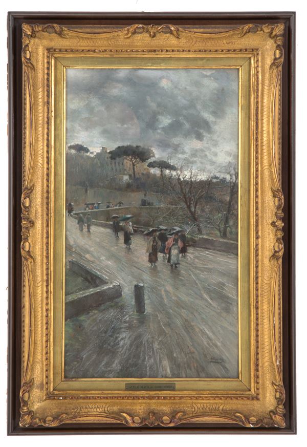 ATTILIO PRATELLA - Painting "RAINY DAY"