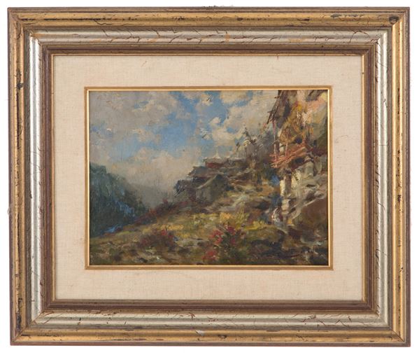 GIUSEPPE SOLENGHI - Painting "VAL MALENCO"