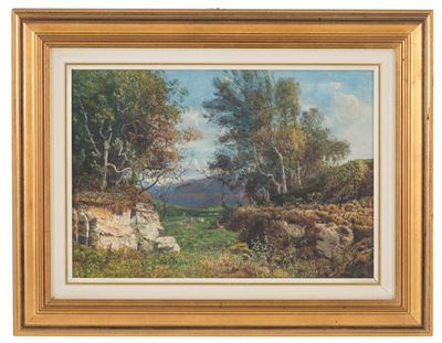 Acquarello 'paesaggio di Campagna'