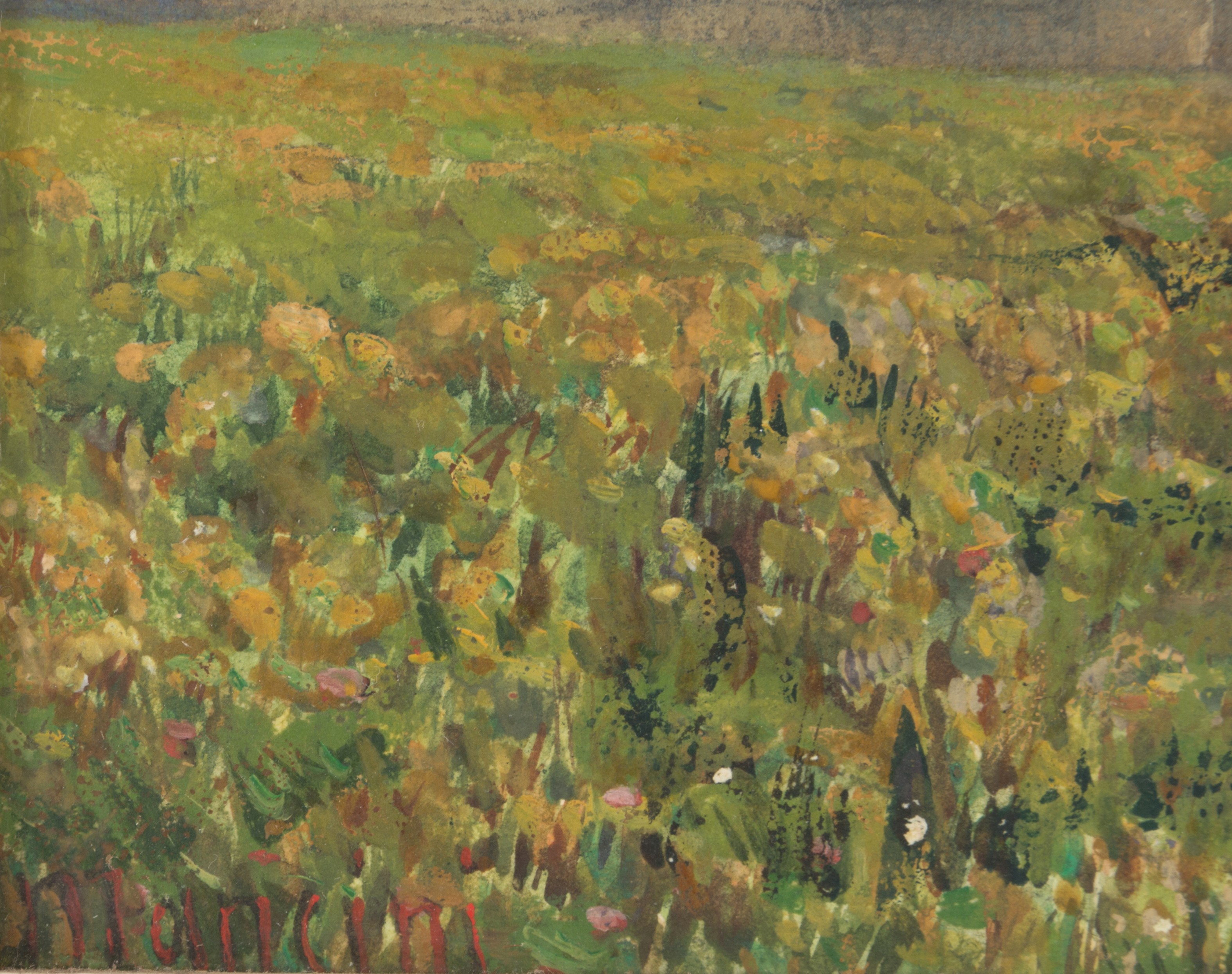 Carlo Mancini - Acquarello ''paesaggio con Stagno'