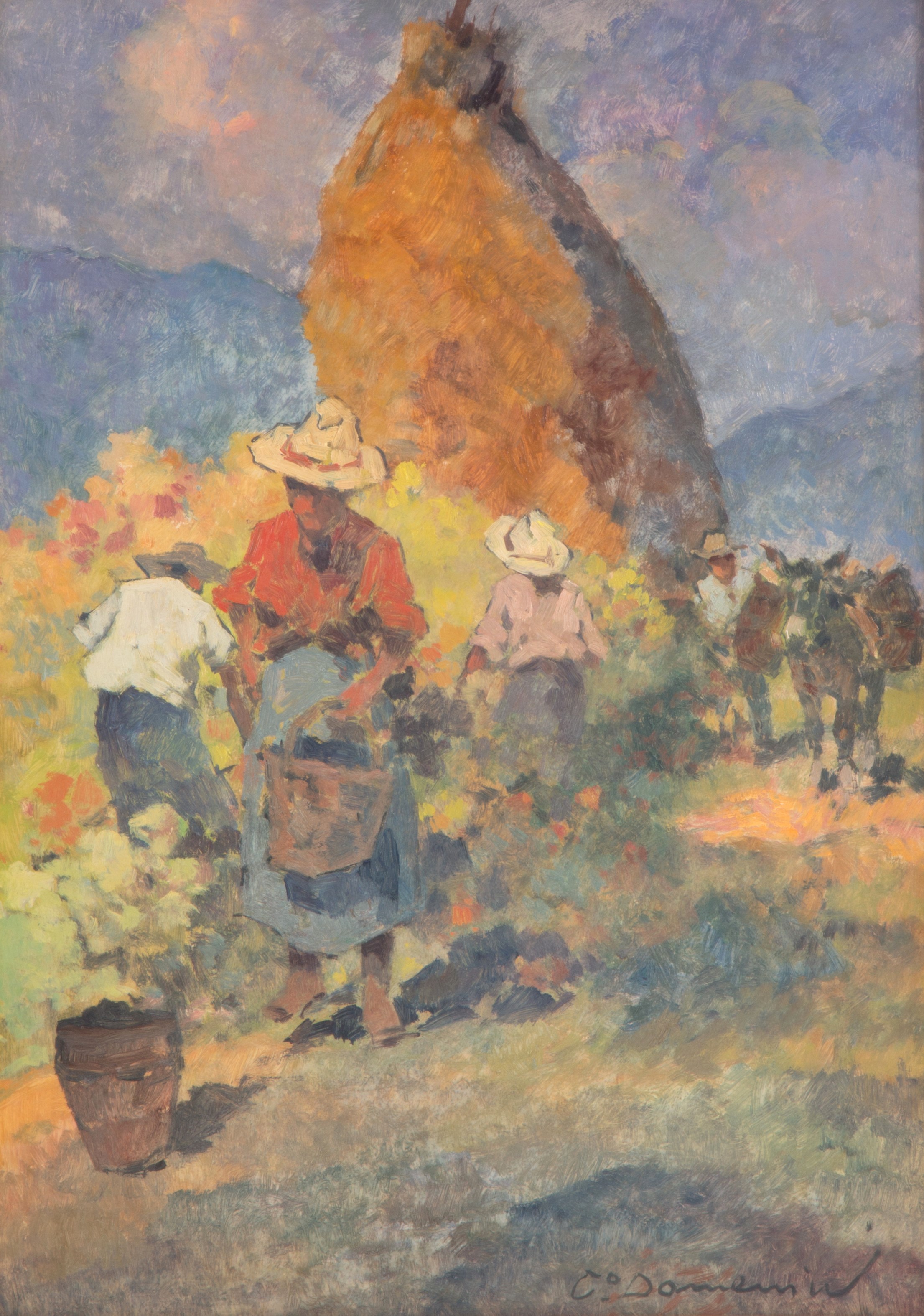 Carlo Domenici - Dipinto "vendemmia"