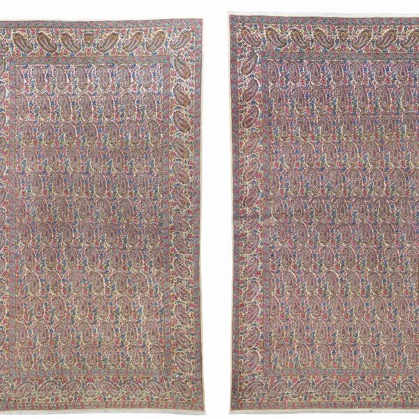 Pair of Kirman carpets with Botteh design. Persia
