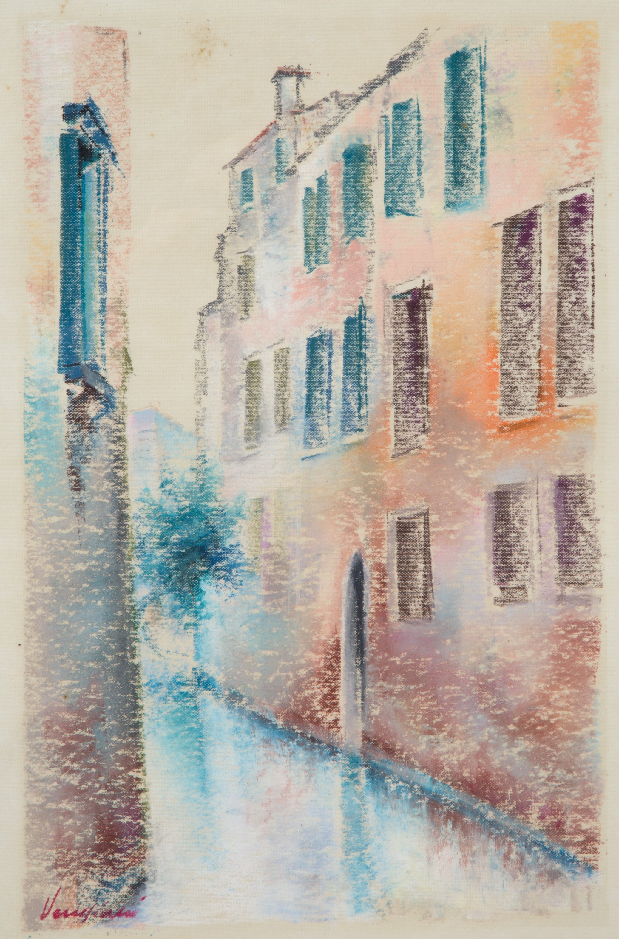 Paolo Veneziani - Pastello "scorcio di Venezia"