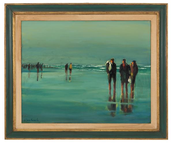 ARMIDO DELLA BARTOLA - Painting "FISHERMEN OF CLAMS"