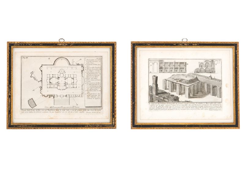 Giovanni Battista Piranesi - Coppia di Acqueforti