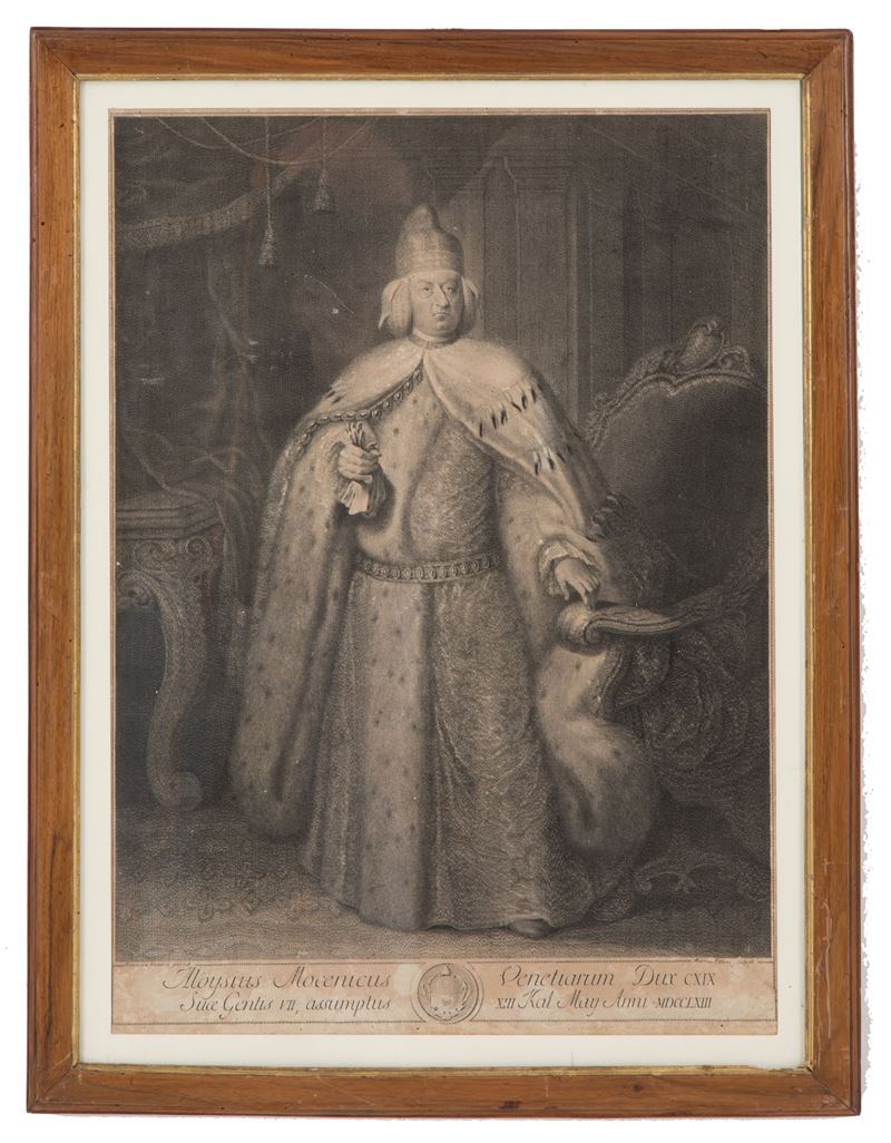 Marco Alvise Pitteri - Acquaforte "ritratto del Doge Alvise Mocenigo"