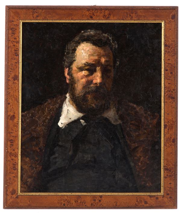 ANGELO DALL'OCA BIANCA - Painting "PORTRAIT OF A MAN"
