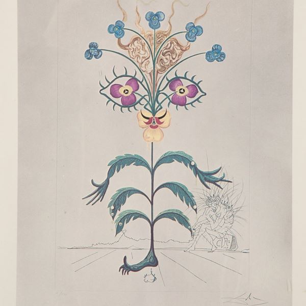 SALVADOR DALI' : Litografia FLORA DACINAE VIOLA COGITANS - Asta MILANO  DECOR - Antiques, Fine Art, Carpets, Photographs & Design Auction (n. 92) -  Viscontea Casa d'Aste