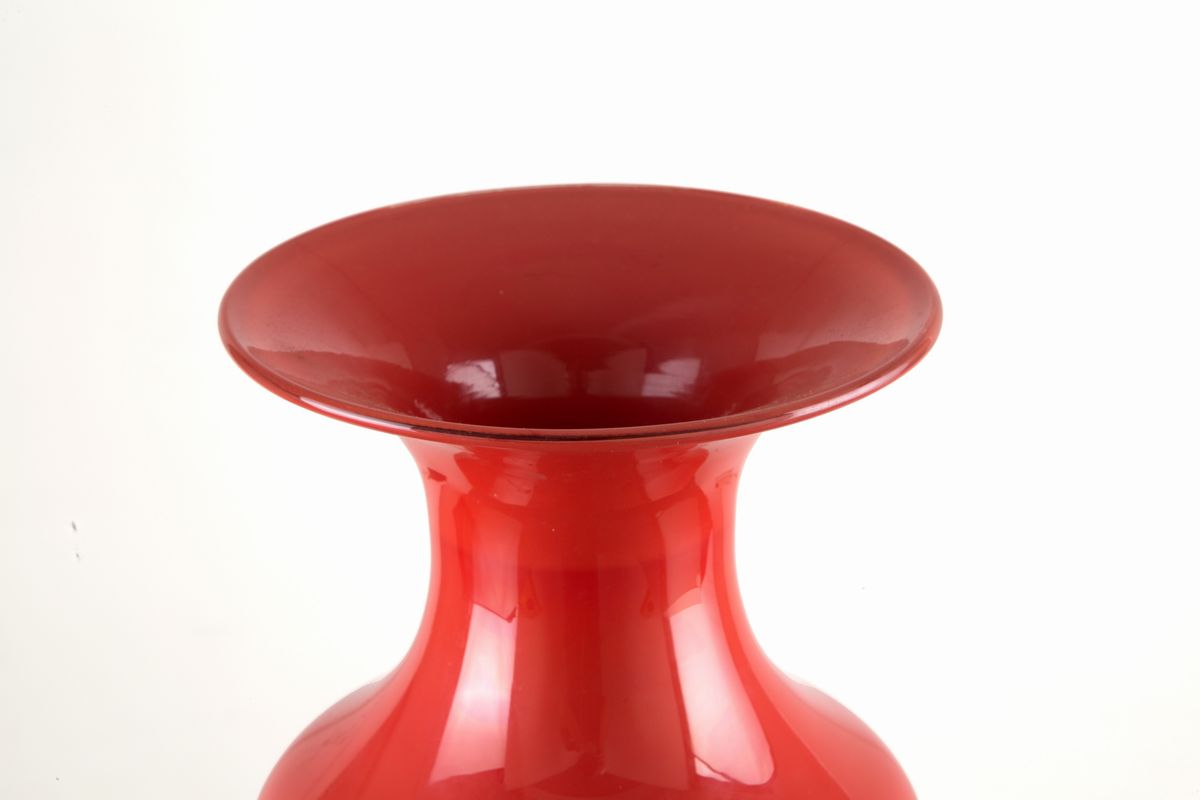 Vaso in Vetro Rosso. Venini