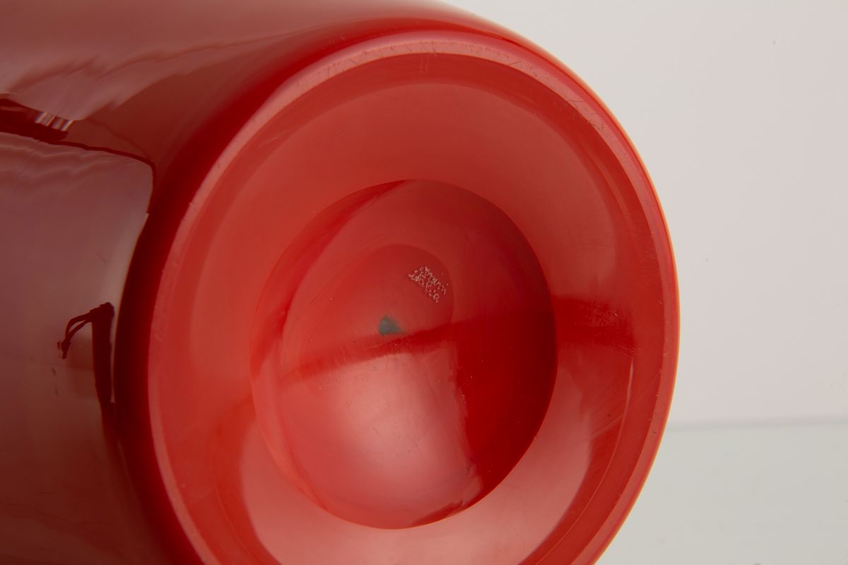 Vaso in Vetro Rosso. Venini