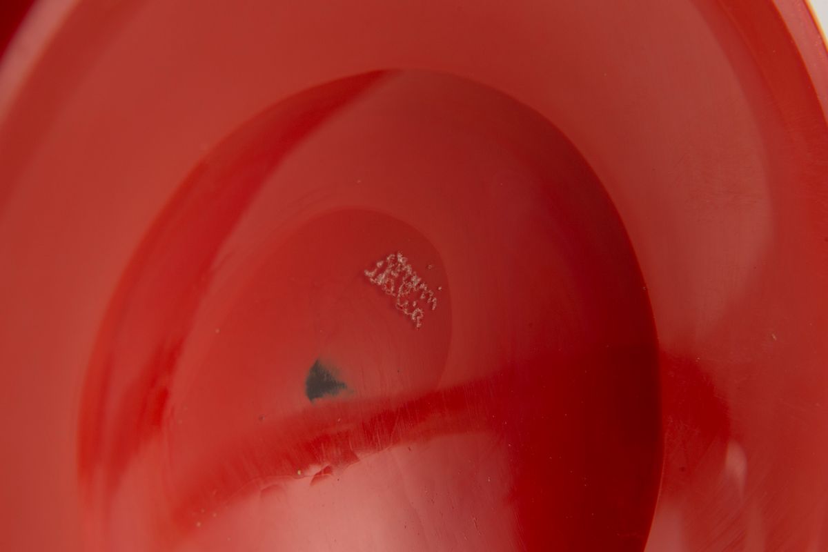 Vaso in Vetro Rosso. Venini