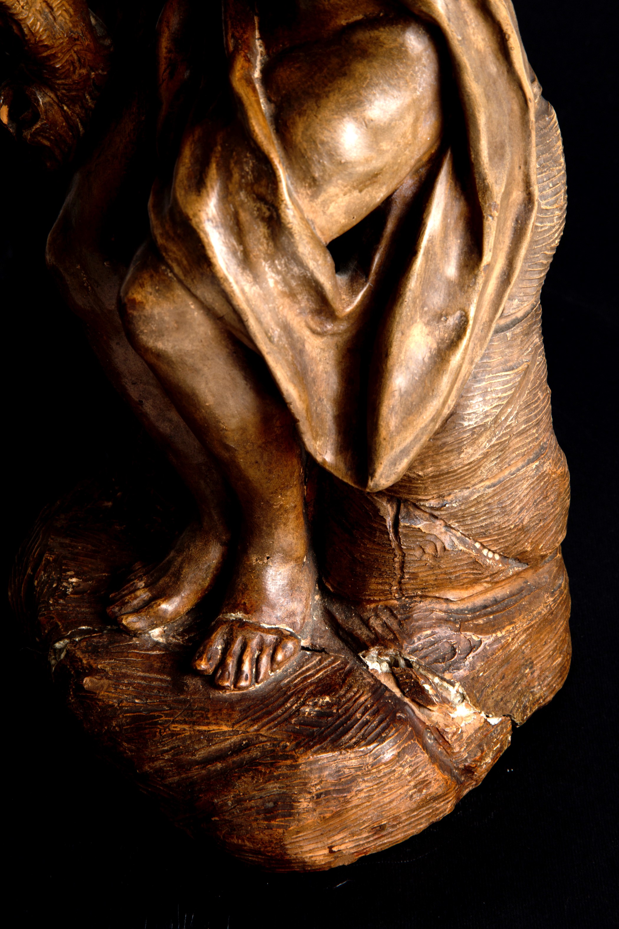 Scultura in terracotta "SAN GIROLAMO PENITENTE"