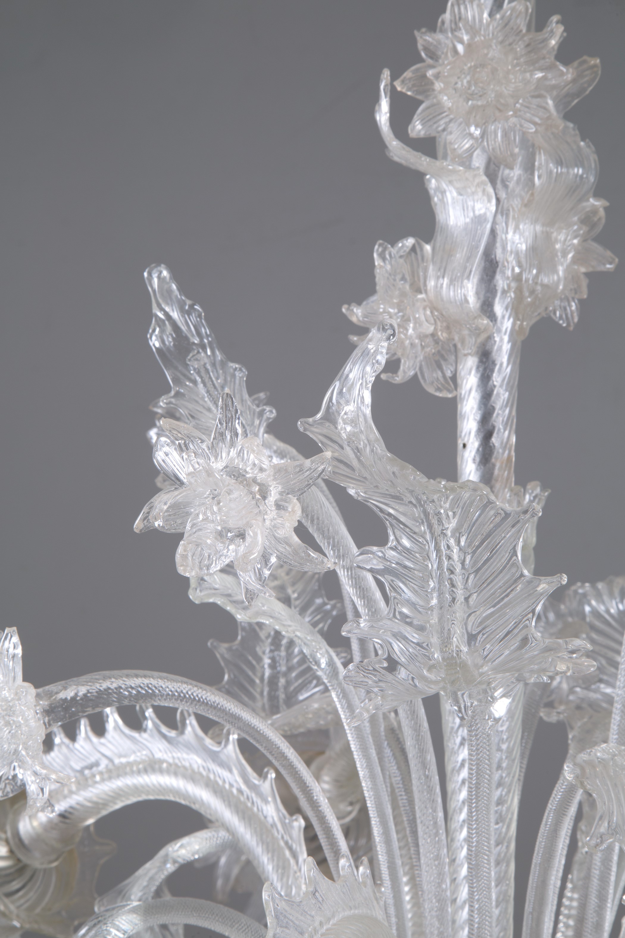 Lampadario sei luci in vetro