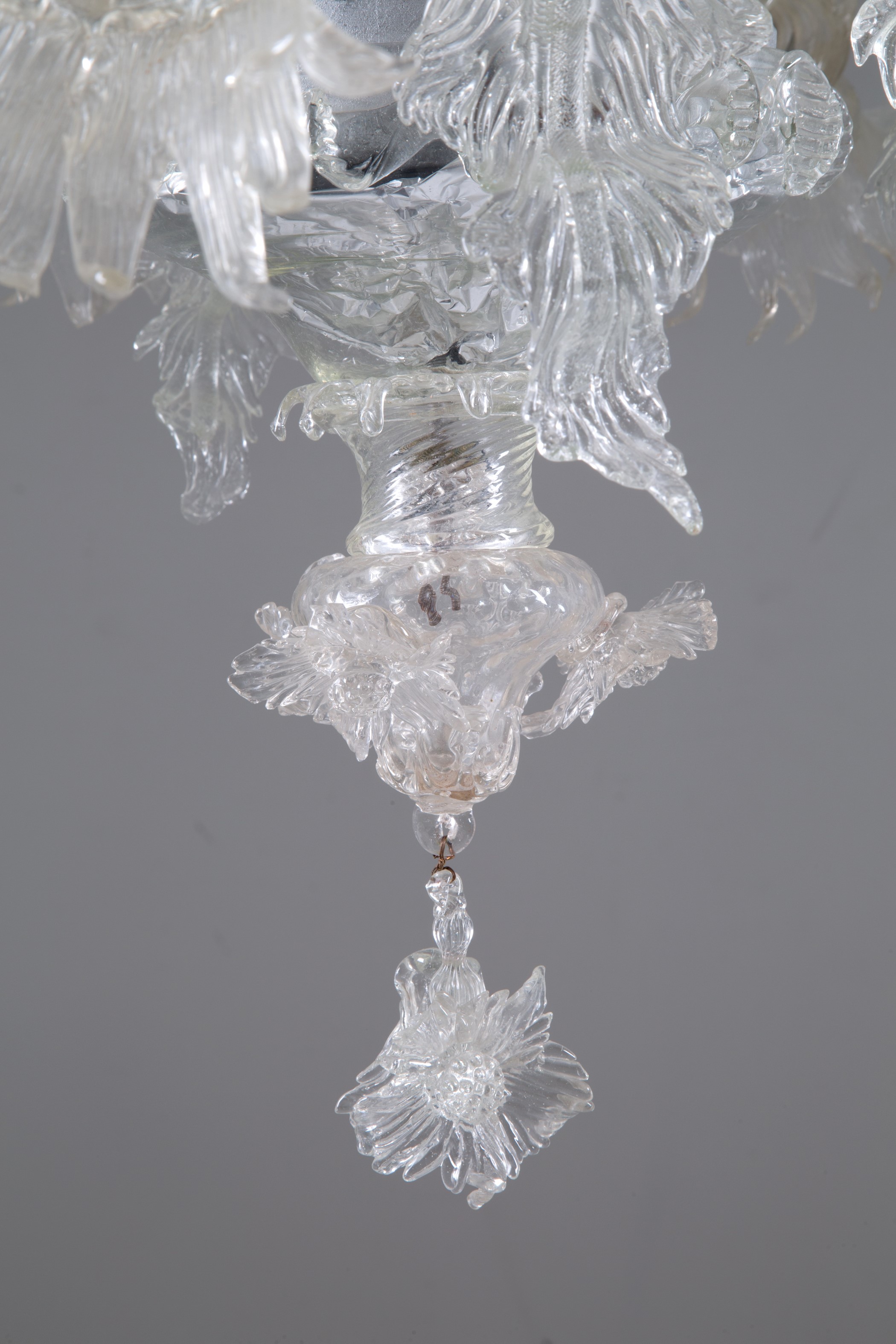 Lampadario sei luci in vetro