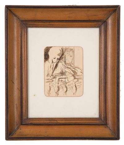 Disegno "damina al Balcone"