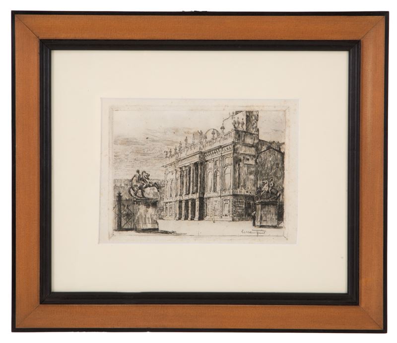 Cesare Ferro - Incisione "architettura"