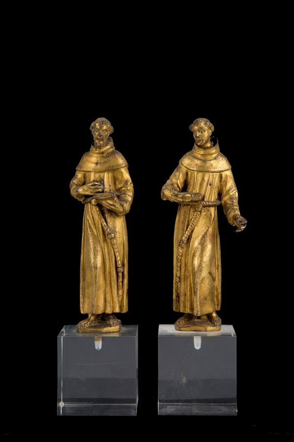 Coppia di sculture "FRATI"