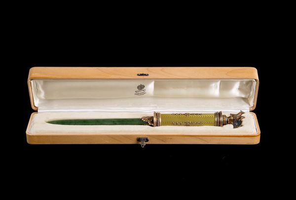 Jade letter opener