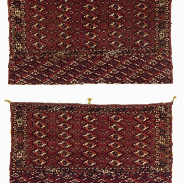 Pair of Tekkè Chuval rugs. Central Asia