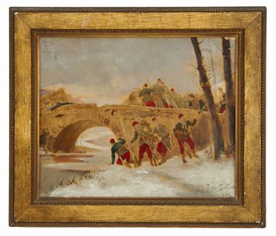 Dipinto "soldati al Ponte"