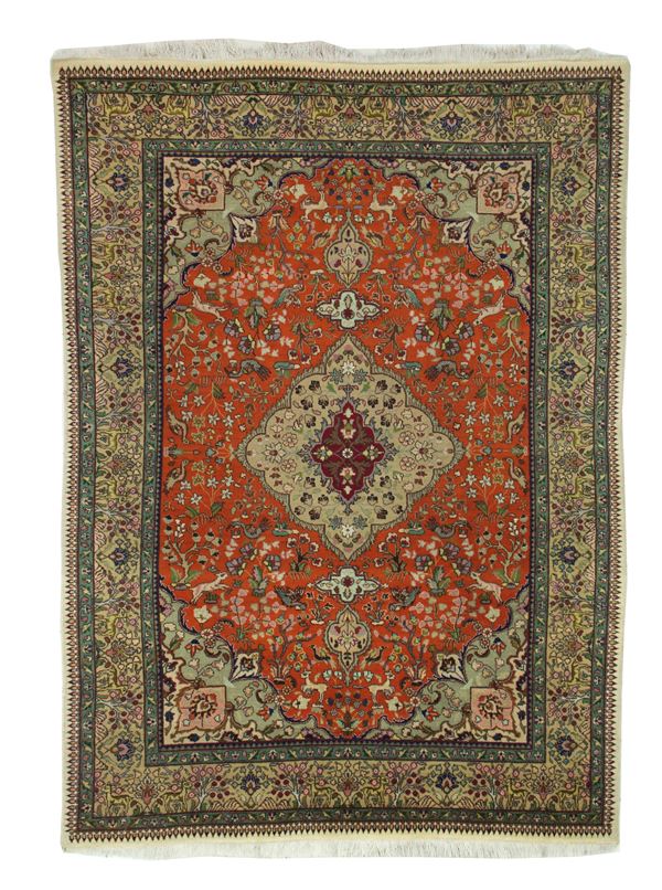 Tabriz carpet. Persia  - Auction MILANO DECOR - Antiques, Fine Art,  Carpets, Photographs & Design Auction (n. 92) - Viscontea Casa d'Aste