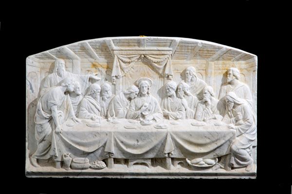Marble high relief "THE LAST SUPPER"