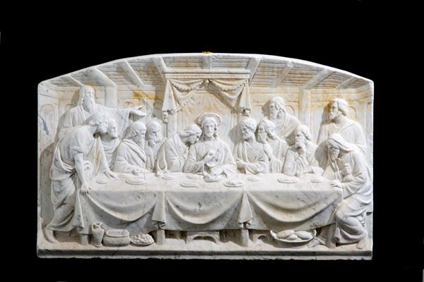 Altorilievo in marmo "L'ULTIMA CENA"