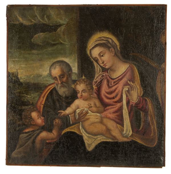 Painting "HOLY FAMILY WITH SAINT JOHN"