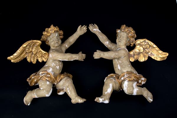 Pair of sculptures "ANGELS"
