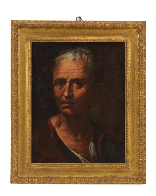 SALVATOR ROSA - Dipinto "TESTA DI VECCHIO"