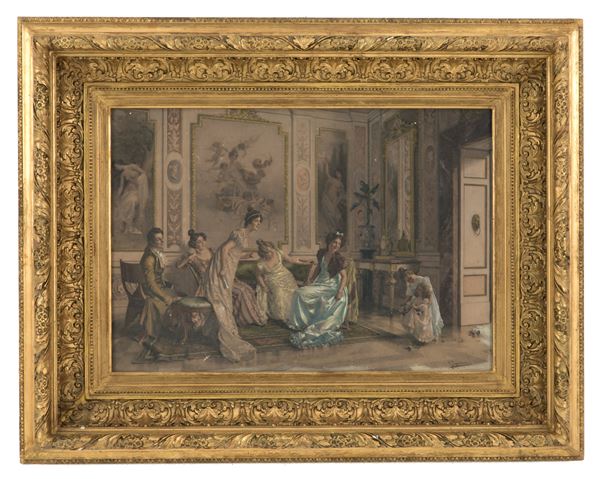 VITTORIO REGGIANINI - Watercolor print "MOTHER'S BIRTHDAY"