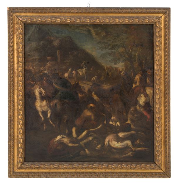 Dipinto "BATTAGLIA TRA TURCHI E CRISTIANI"