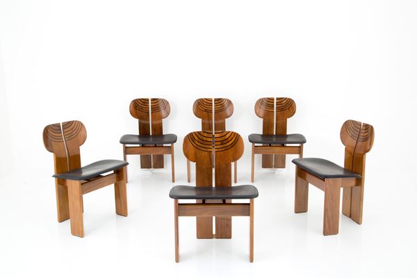 AFRA  e TOBIA SCARPA - Six Africa chairs for MAXALTO