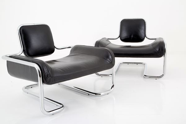 KWOK HOI CHAN - Pair of Limande armchairs for STEINER