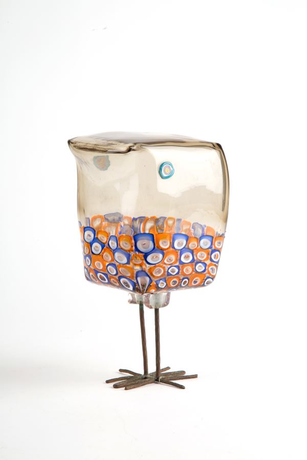 ALESSANDRO PIANON - Transparent "pulcino" glass bird for VISTOSI