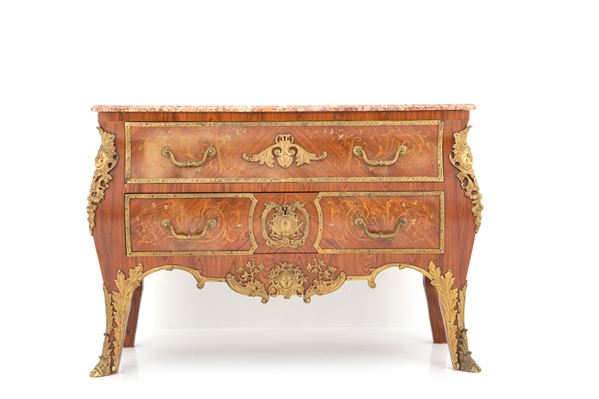 French chest of drawers with bronzes