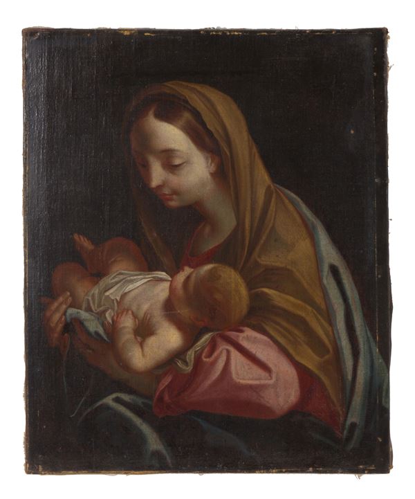 CARLO  MARATTA - Dipinto "MADONNA CON BAMBINO"