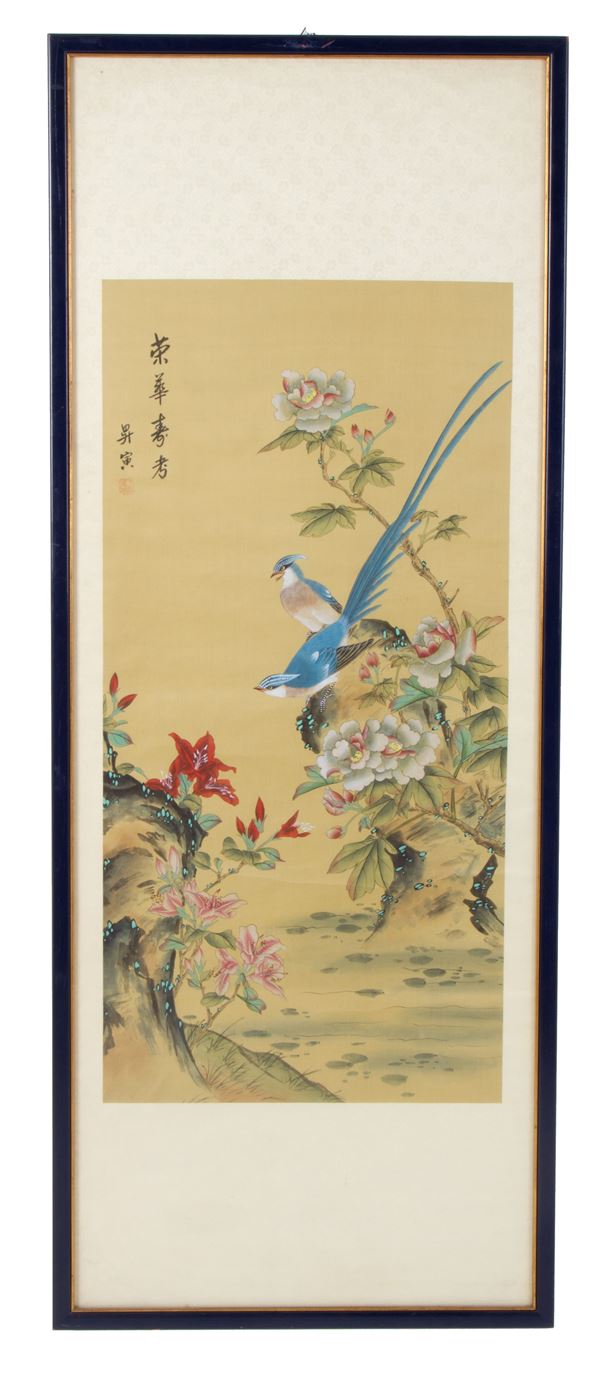 Painting "FLOWERING BRANCHES WITH BIRDS"