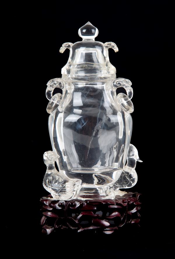 Jar with glass lid