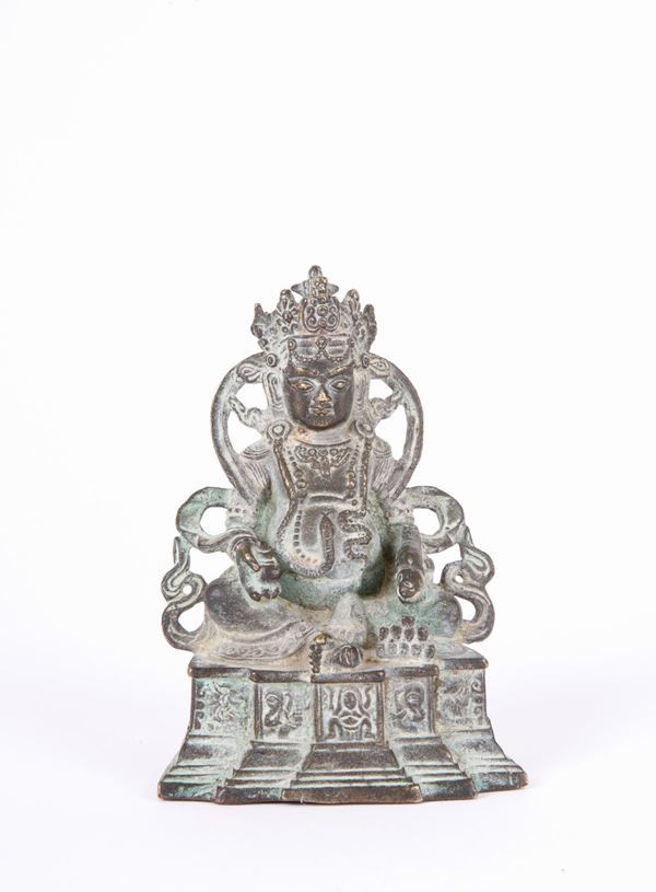 Scultura in bronzo "BUDDHA SEDUTO"