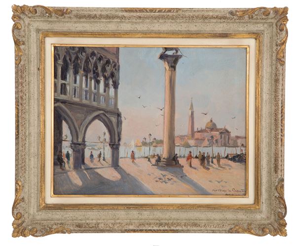 ANGELO DE BEI - Painting "VIEW FROM ST. MARKS SQUARE"