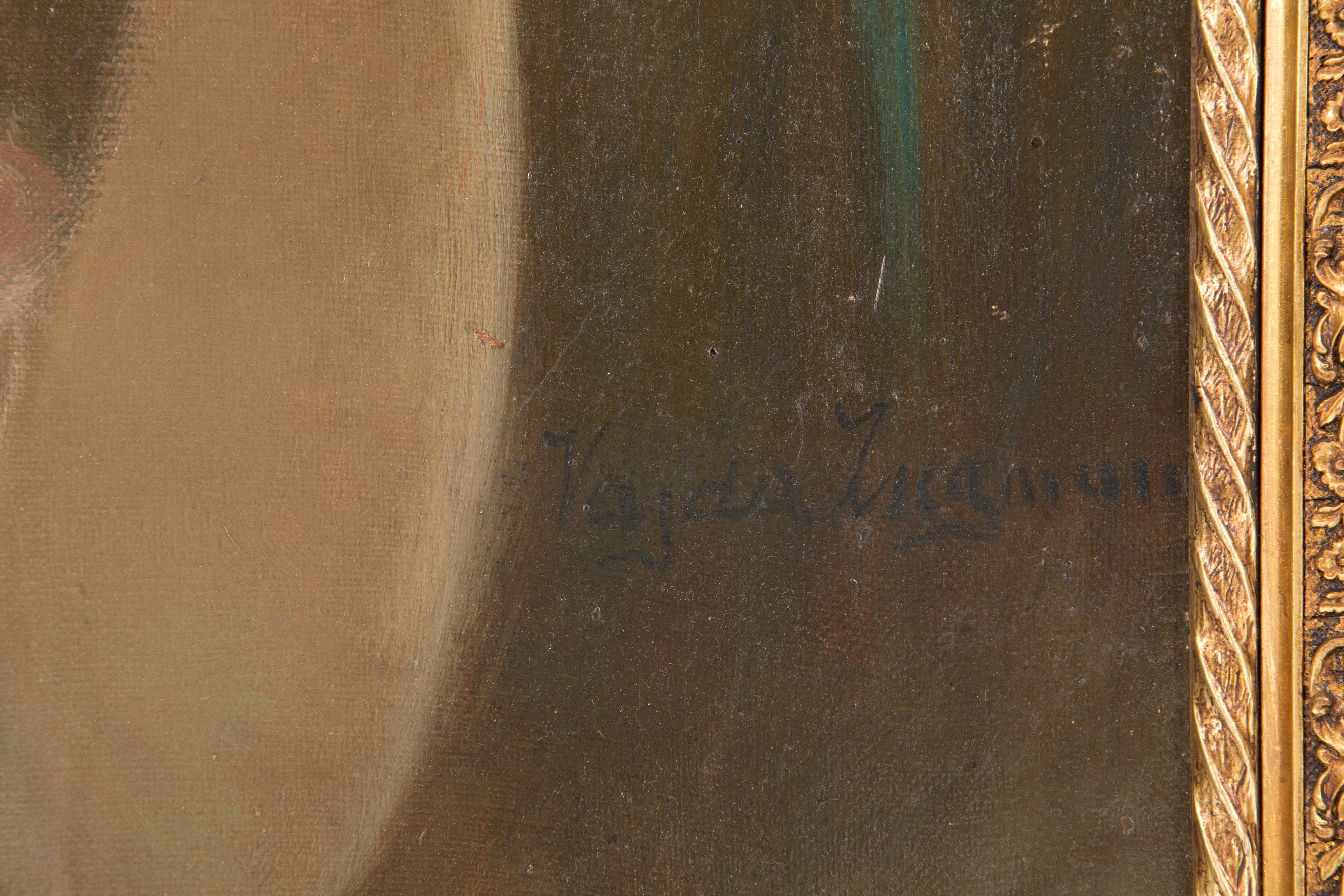 Vajda Zsigmond - Dipinto "donna con Pappagalli"