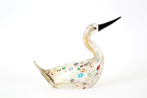 "DUCK" murrina glass statuette