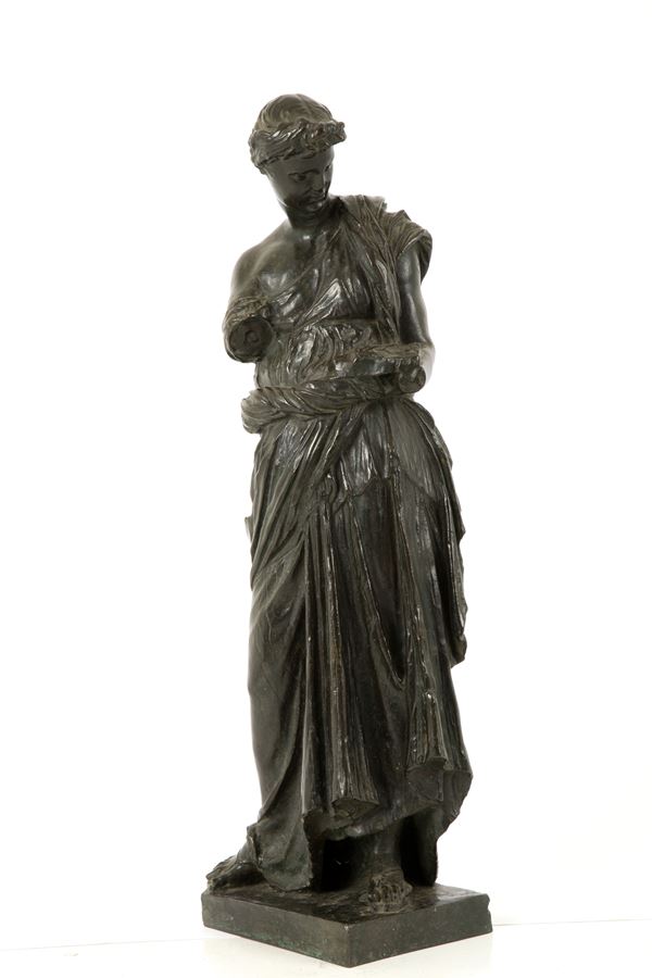 G. NISINI - Scultura in bronzo "FANCIULLA DI ANZIO"