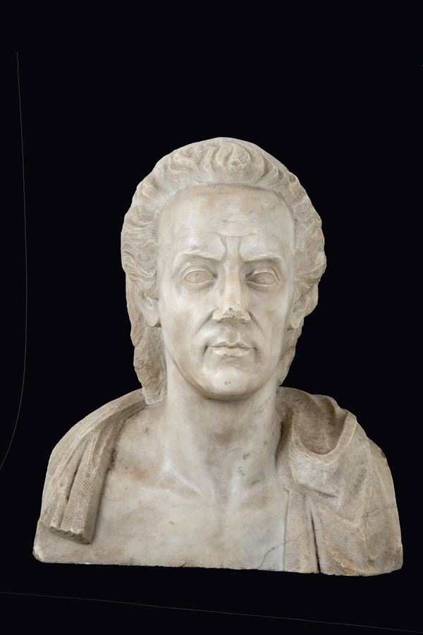 Scultura in marmo "BUSTO DI VITTORIO ALFIERI"